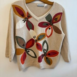 Alfred Dunner Women's Embroidery Petie XL Sweater